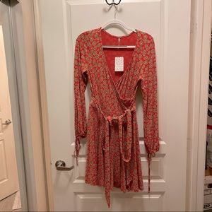 Super soft faux wrap dress